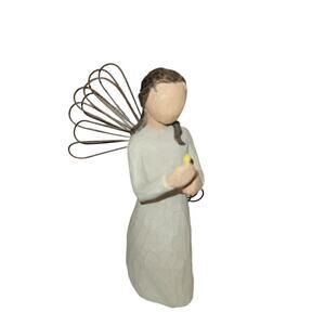 Willow Tree Angel Of Warmth Figurine Susan Lordi Demdaco 2001 Candle Brown Hair